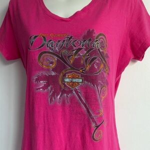 Pink Harley Davidson short sleeve daytona shirt